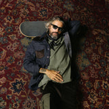 Dark Denim Effect Flannel Western Shirt