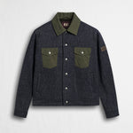 Giacca Trucker in Lana e Lino - Blue Denim