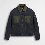 Giacca Trucker in Lana e Lino - Blue Denim