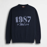 Maglione Girocollo con Logo 1987 - Blu Navy