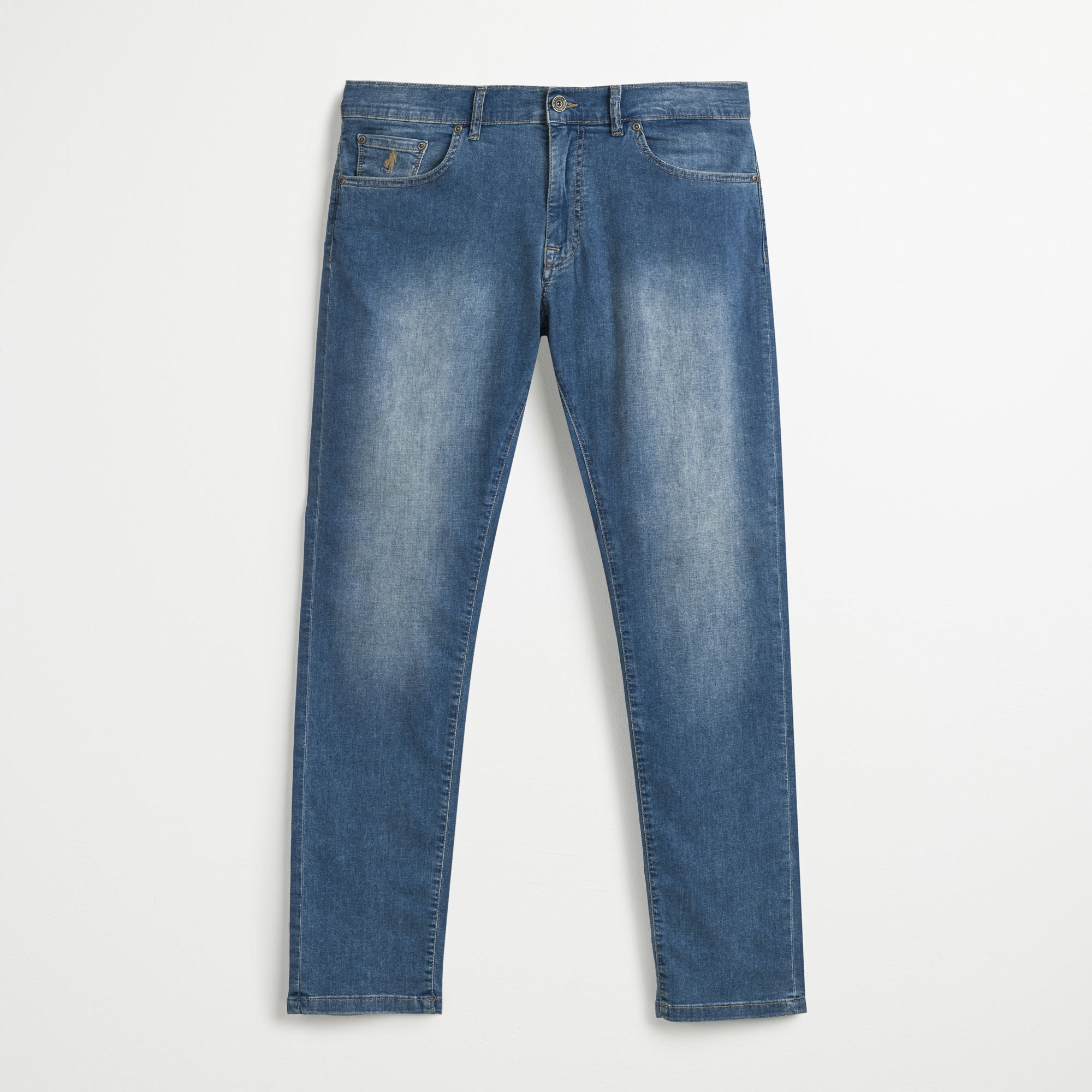 Jeans Skinny Jeans Leggeri Uomo Jeans Moda Uomo M5 Azzurro Chiaro Vissuto Denim Stretch Super