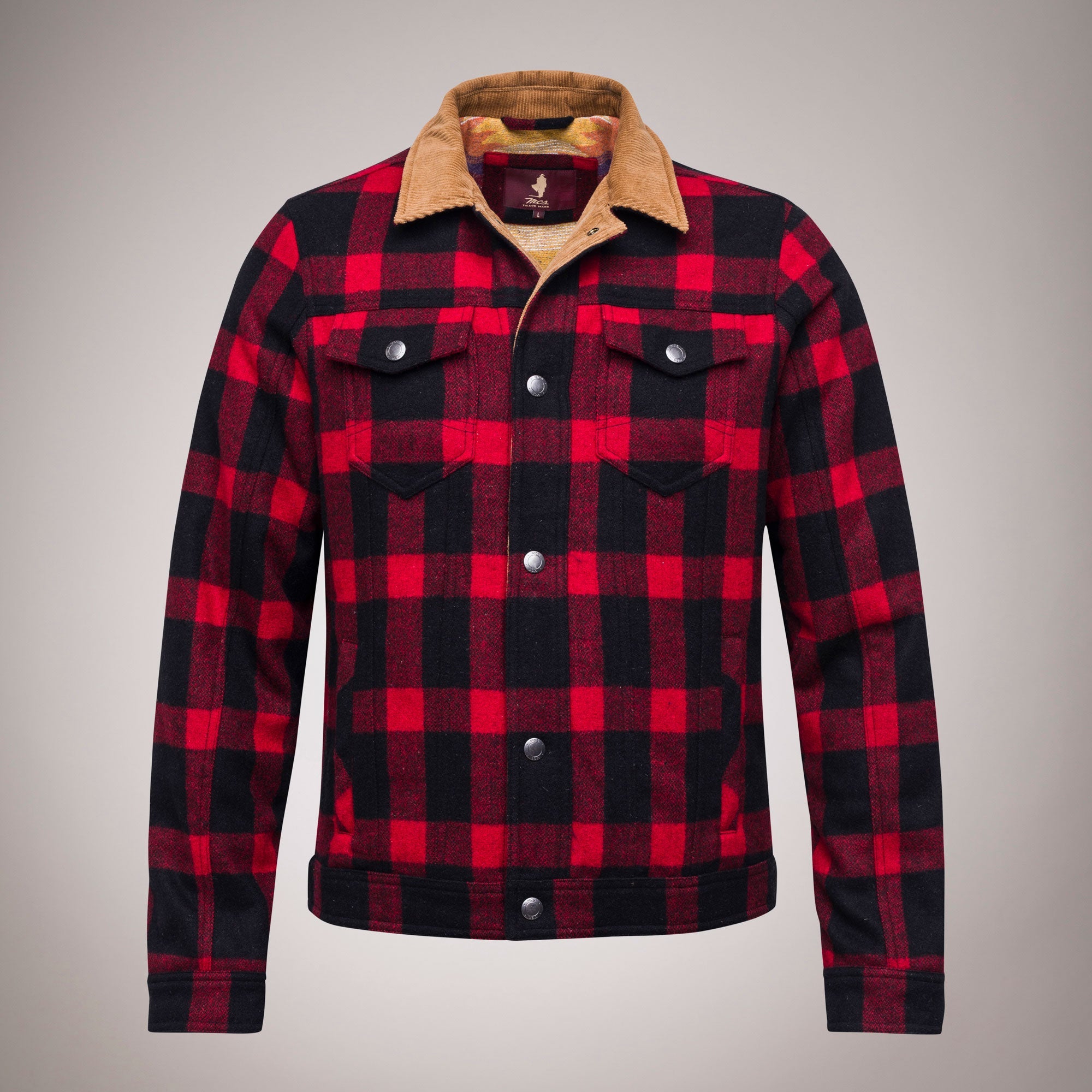 Check trucker jacket