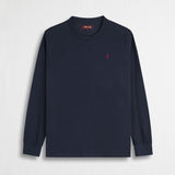 Maglietta Manica Lunga 100% Cotone - Blue Navy