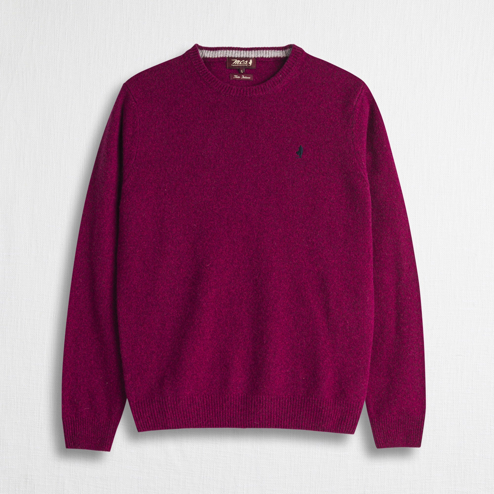 Maglione Girocollo Mouliné in Misto Lana - Fig