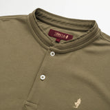 Polo Serafino in Cotone Elasticizzato