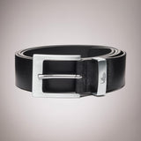 Waxed effect leather belt