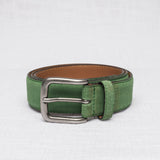 Cintura scamosciata 100% pelle - Light Green