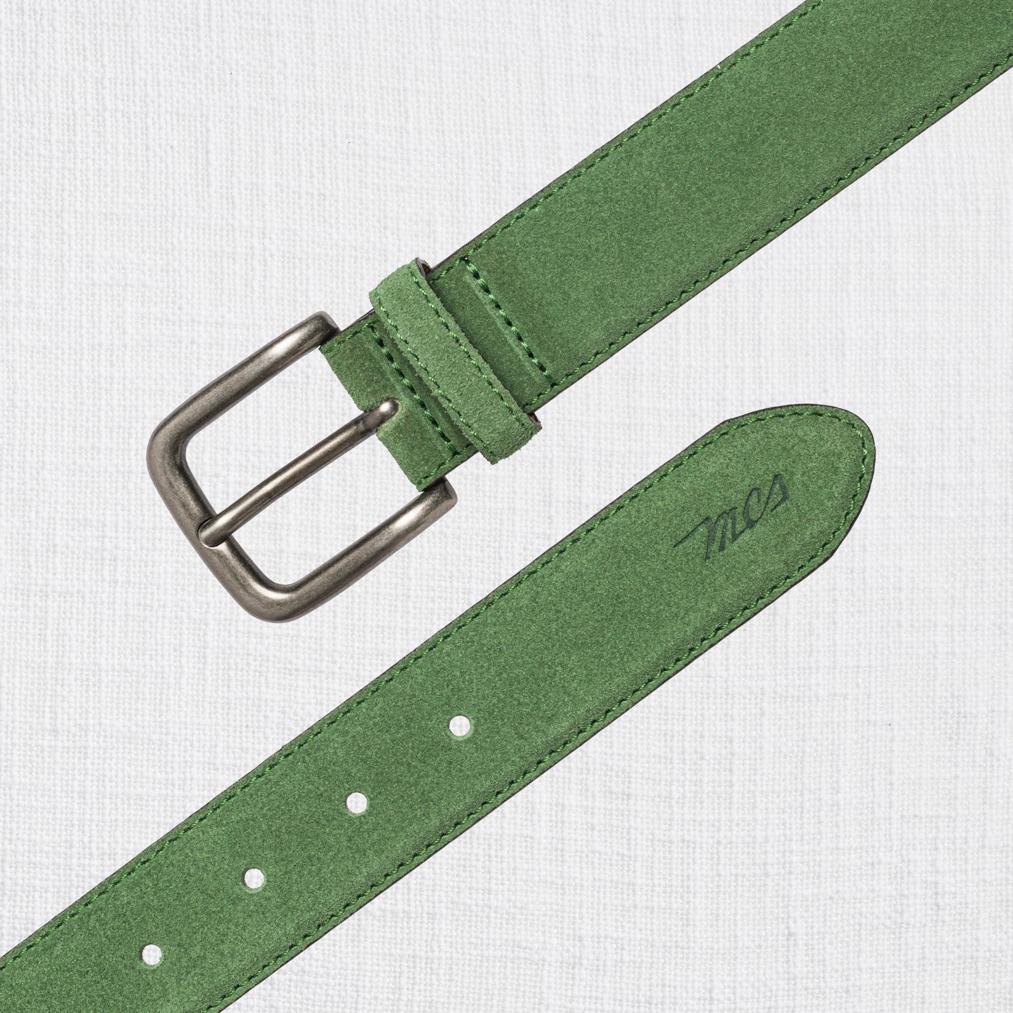 Cintura scamosciata 100% pelle - Light Green