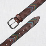 Multicolor belt 100% leather - Brownie