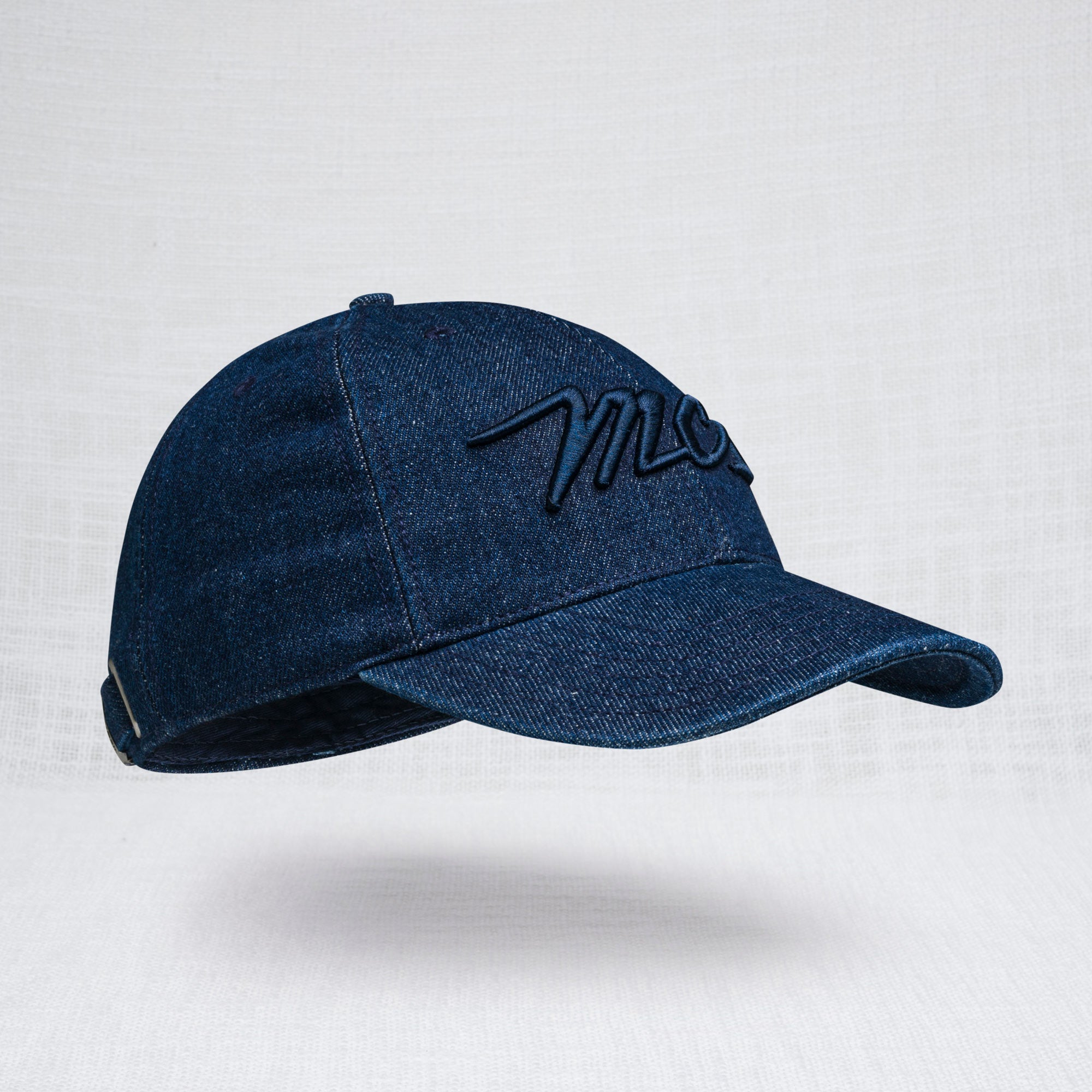 Cappellino baseball con visiera in Denim - Dark Blue