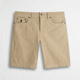 Pantalone corto in popeline di cotone stretch - Khaky