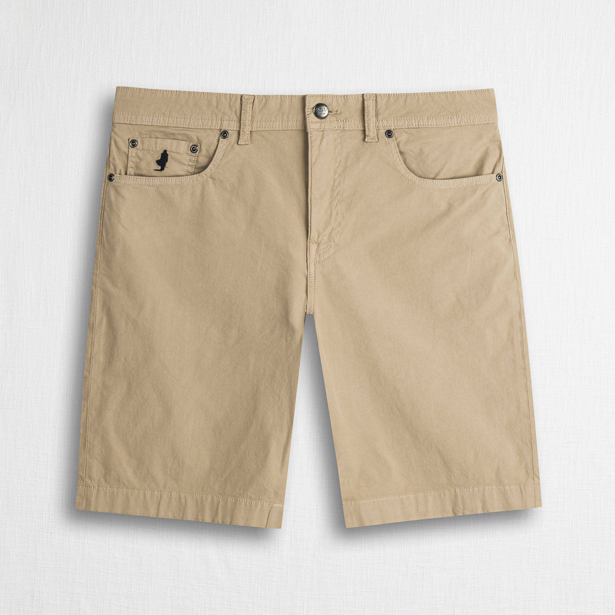 Pantalone corto in popeline di cotone stretch - Khaky