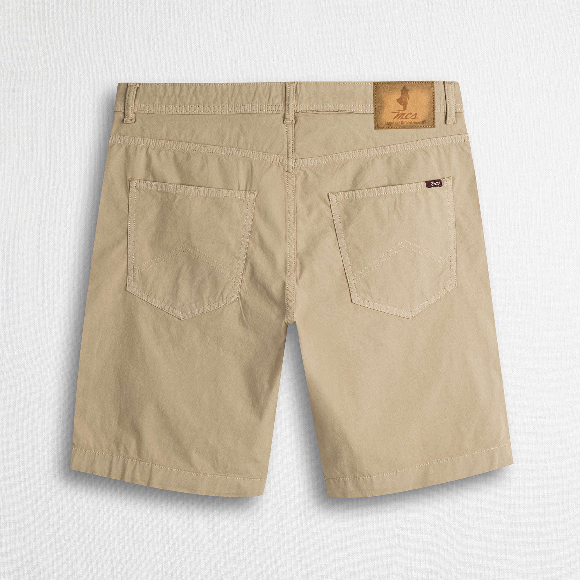 Pantalone corto in popeline di cotone stretch - Khaky