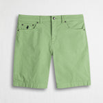 Pantalone corto in popeline di cotone stretch - Light Green