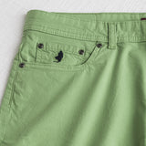 Pantalone corto in popeline di cotone stretch - Light Green