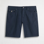 Pantalone corto in popeline di cotone stretch - Navy Blue