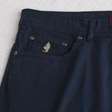 Pantalone corto in popeline di cotone stretch - Navy Blue