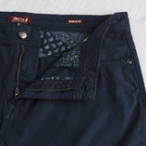 Pantalone corto in popeline di cotone stretch - Navy Blue