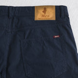 Pantalone corto in popeline di cotone stretch - Navy Blue