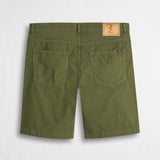 Pantalone corto in popeline di cotone stretch - Dark Olive