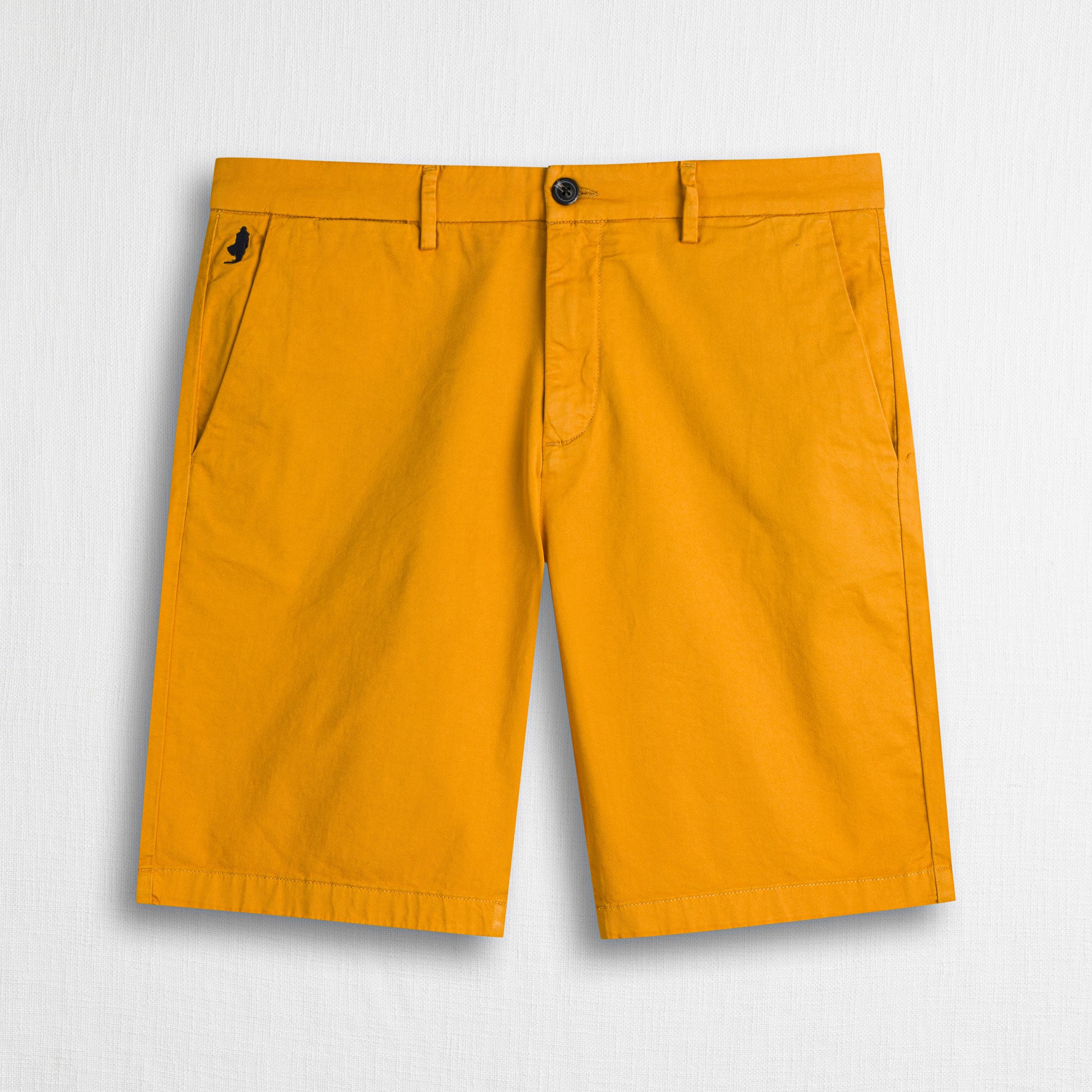 Pantalone chino corto in gabardina stretch - Gold Yellow