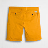 Pantalone chino corto in gabardina stretch - Gold Yellow