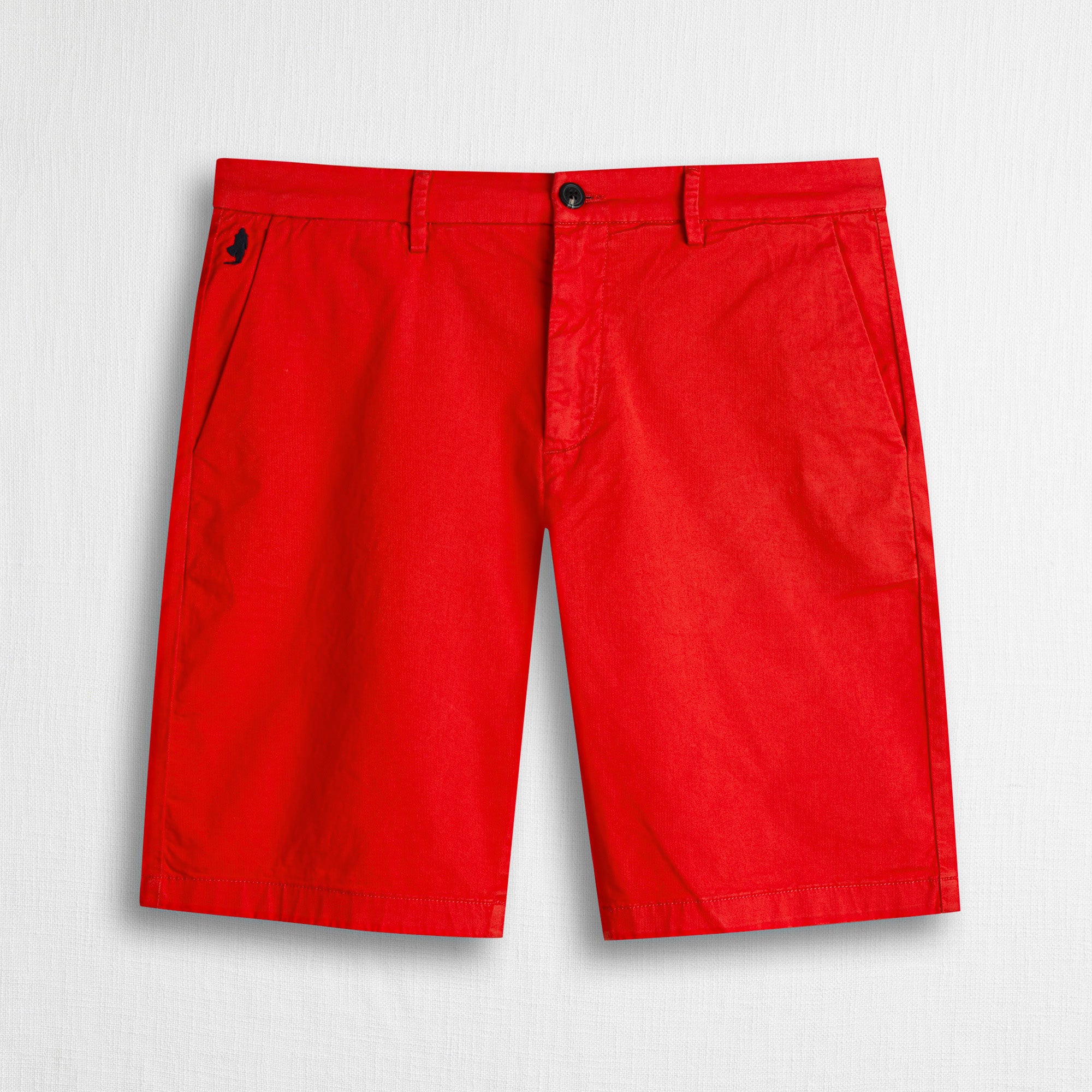 Pantalone chino corto in gabardina stretch - Spice Orange