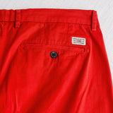 Pantalone chino corto in gabardina stretch - Spice Orange