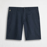 Pantalone chino corto in gabardina stretch - Navy Blue