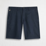 Pantalone chino corto in gabardina stretch - Navy Blue