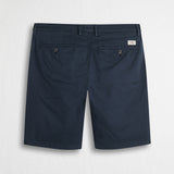 Pantalone chino corto in gabardina stretch - Navy Blue