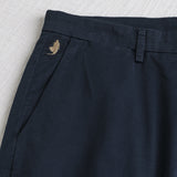 Pantalone chino corto in gabardina stretch - Navy Blue