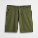 Pantalone chino corto in gabardina stretch - Dark Olive