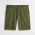 Pantalone chino corto in gabardina stretch - Dark Olive