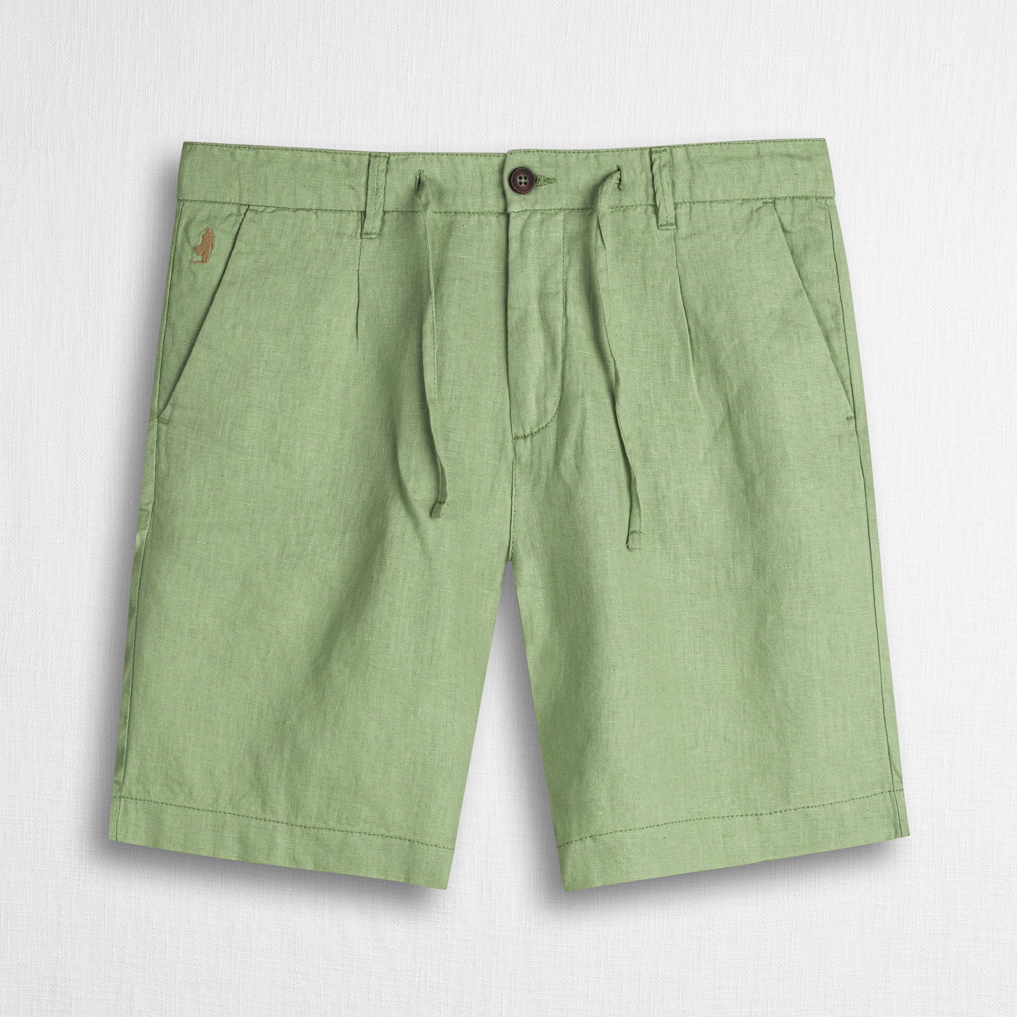 Bermuda chino 100% lino - Light Green
