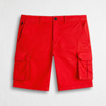 Bermuda cargo in gabardina stretch - Spice Orange