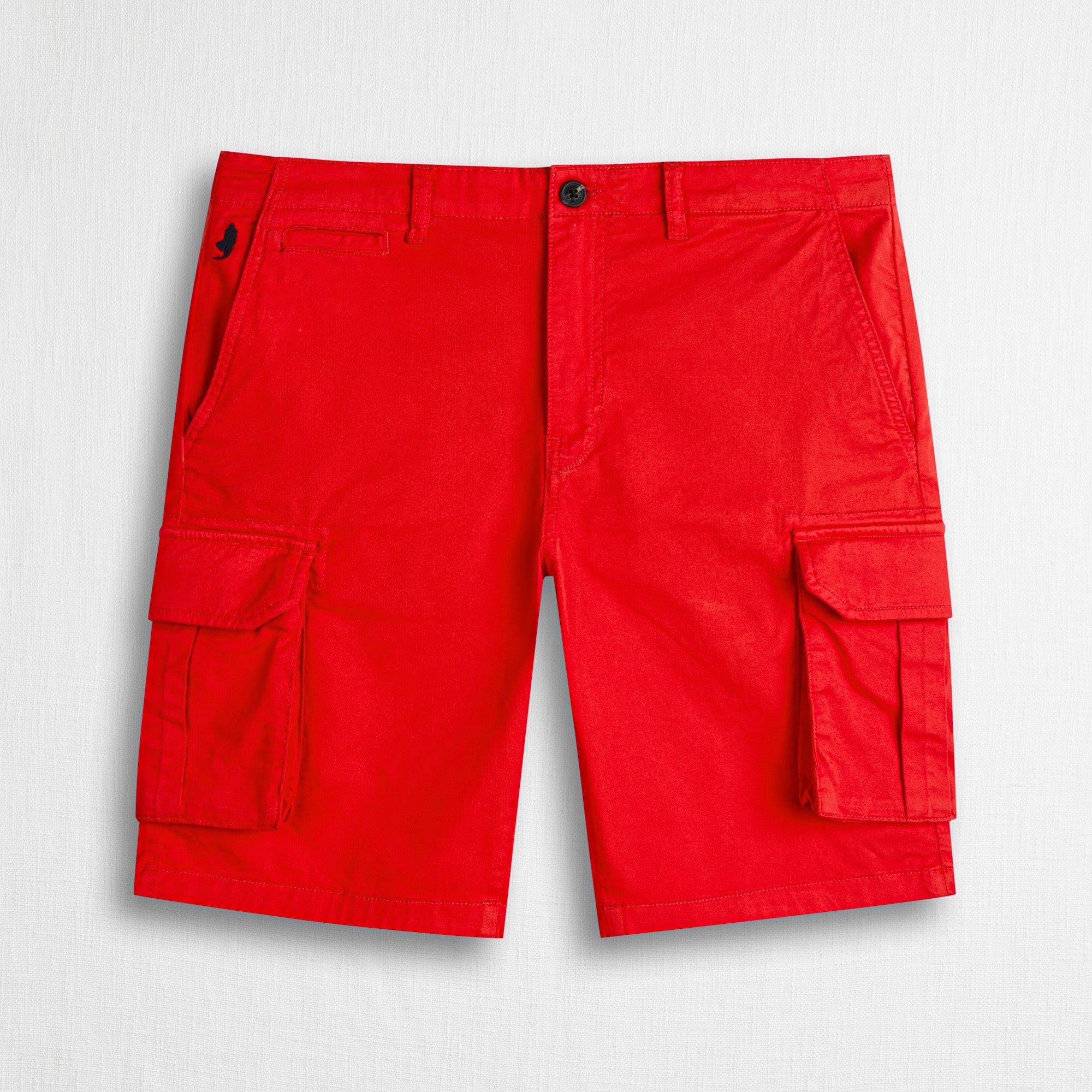 Bermuda cargo in gabardina stretch - Spice Orange
