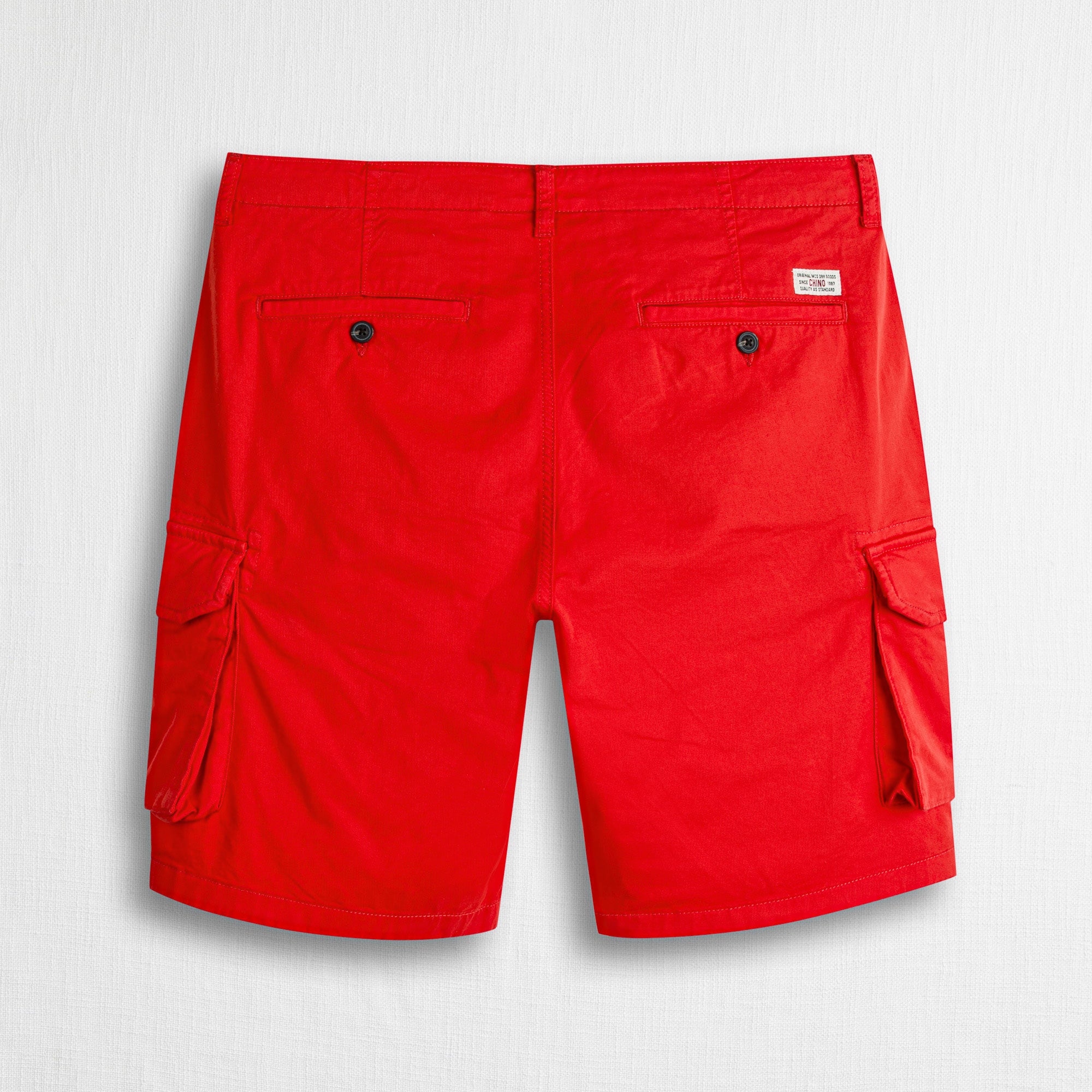 Stretch Gabardine Cargo Shorts - Spice Orange