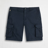 Bermuda cargo in gabardina stretch - Navy Blue