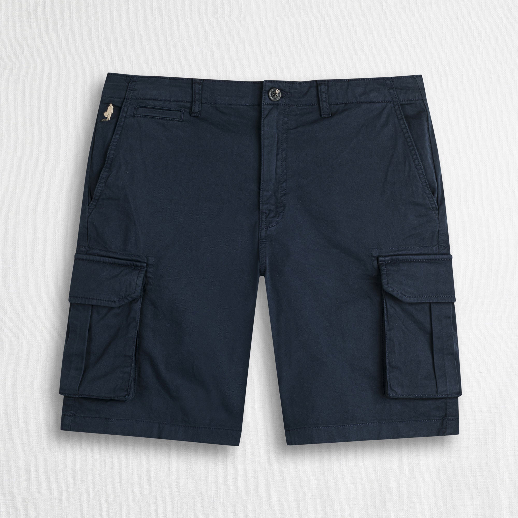 Bermuda cargo in gabardina stretch - Navy Blue