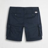 Bermuda cargo in gabardina stretch - Navy Blue