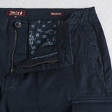Bermuda cargo in gabardina stretch - Navy Blue