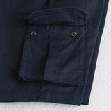 Bermuda cargo in gabardina stretch - Navy Blue