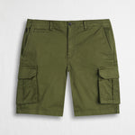 Bermuda cargo in gabardina stretch - Dark Olive