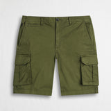 Bermuda cargo in gabardina stretch - Dark Olive