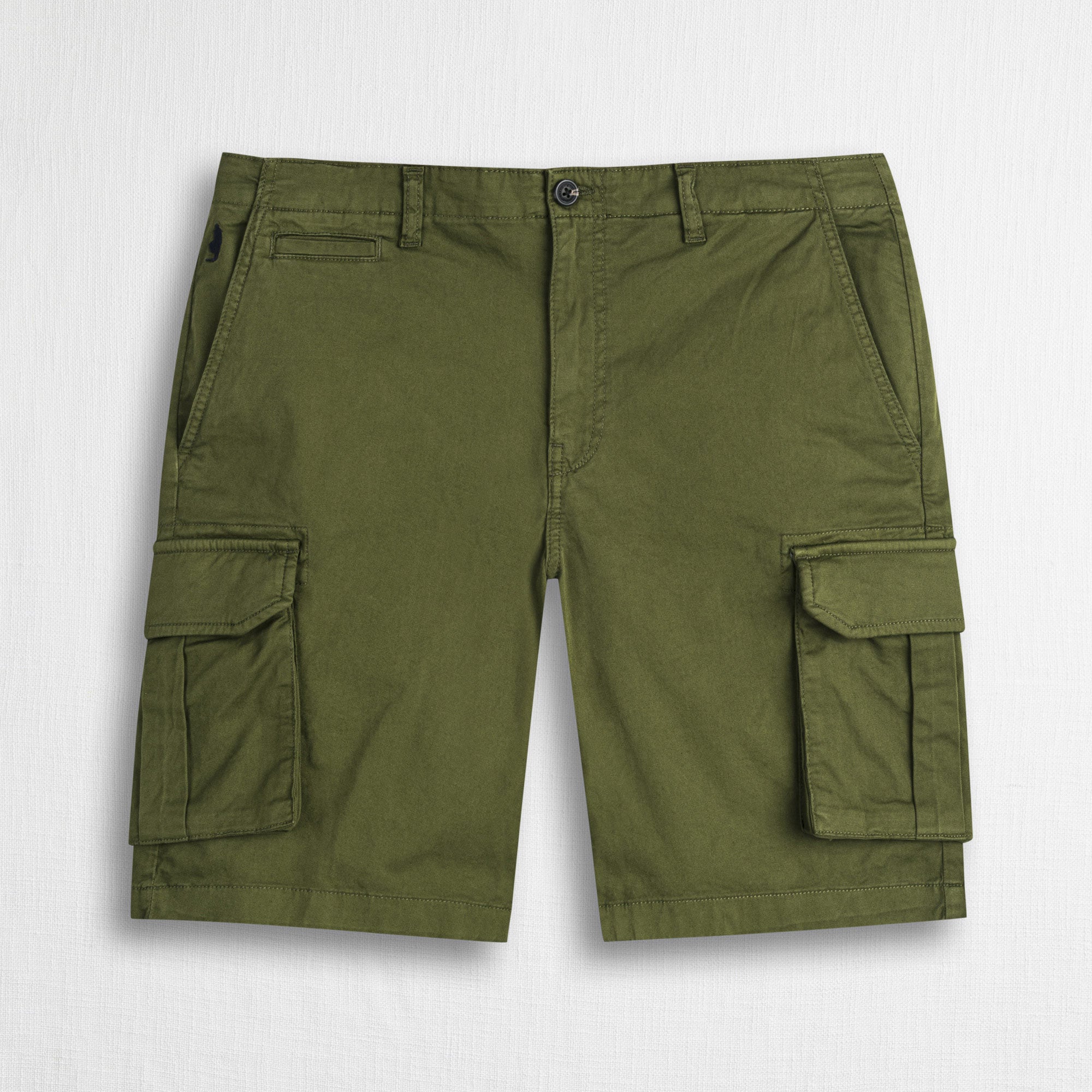 Bermuda cargo in gabardina stretch - Dark Olive