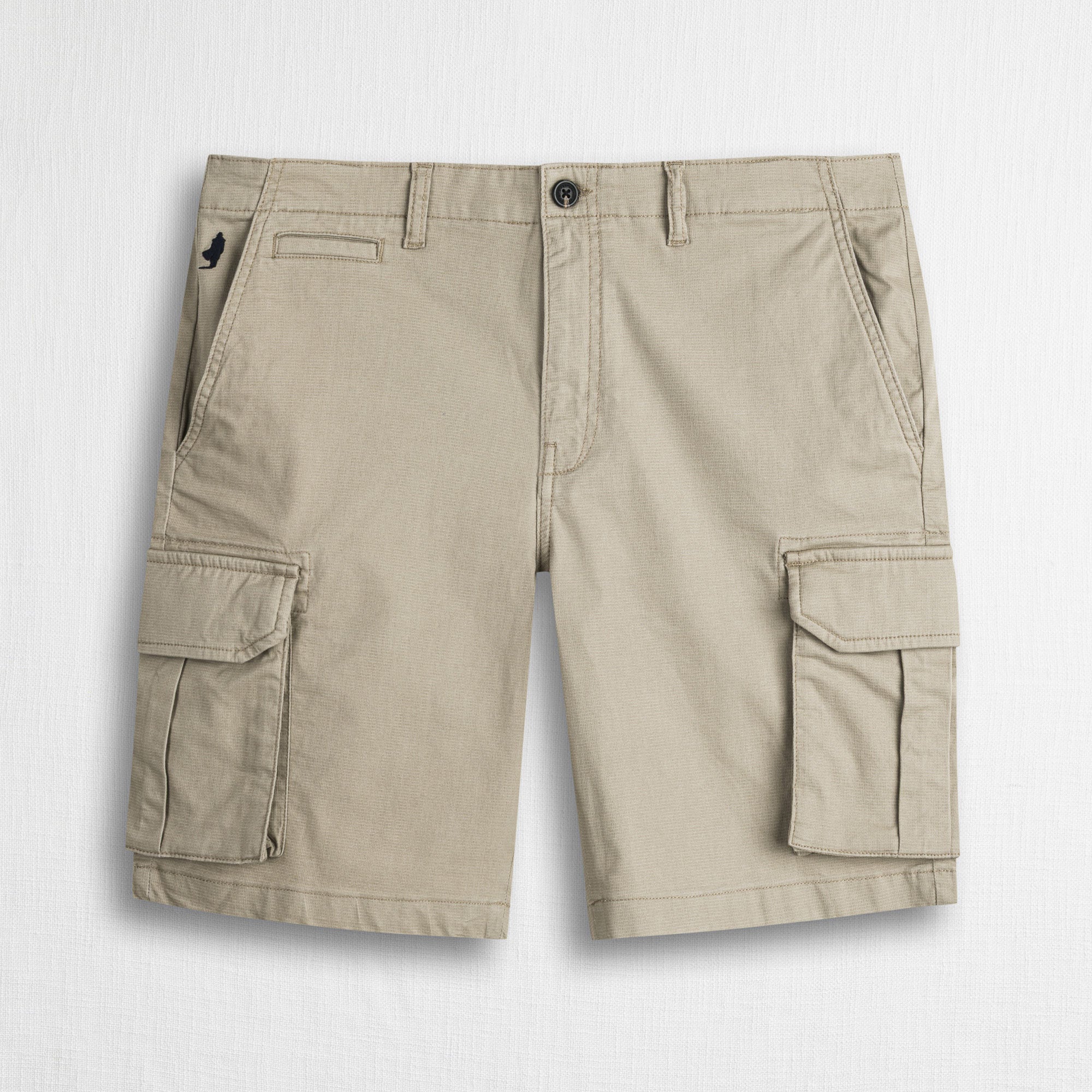 Pantaloni cargo corti in cotone stretch - Sand