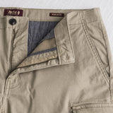 Pantaloni cargo corti in cotone stretch - Sand