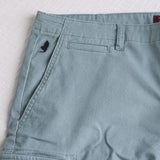 Pantaloni cargo corti in cotone stretch - Grey Blue