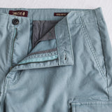 Pantaloni cargo corti in cotone stretch - Grey Blue